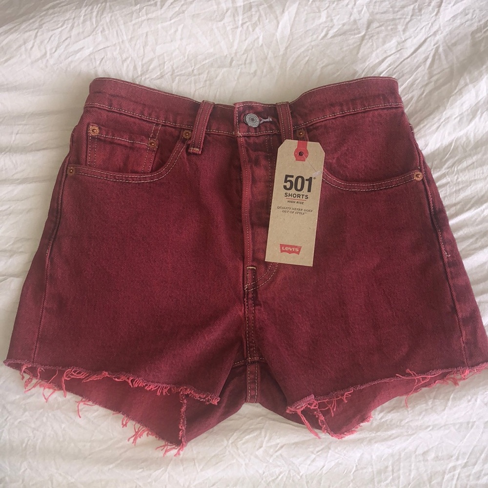 LEVI size 25, high rise 501 shorts WORN ONCE